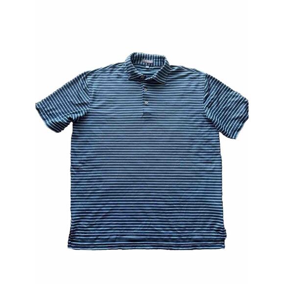 Peter Millar Other - Peter Millar Polo Shirt Men's Size Large Blue White Stripe Summer Comfort Golf